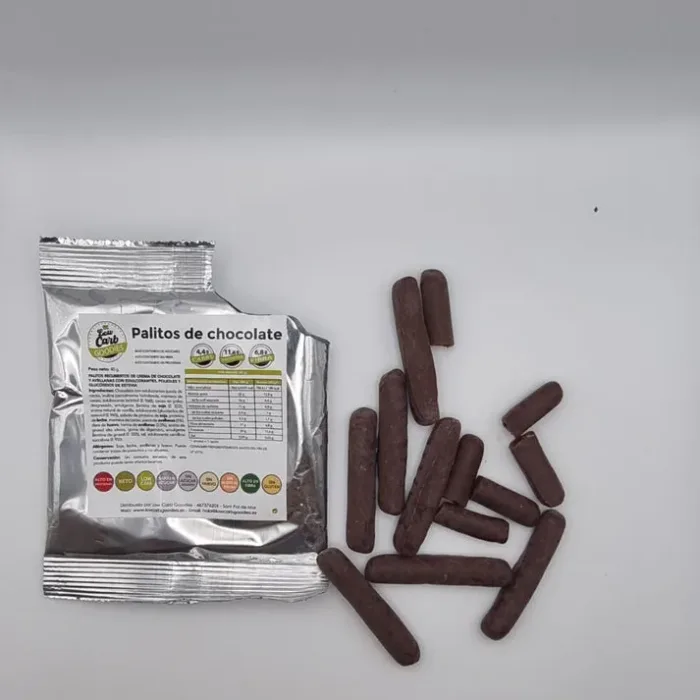 Palitos de chocolate keto